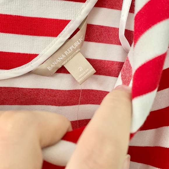 Banana Republic Red & White Striped Bodycon Dress - Picture 3 of 6